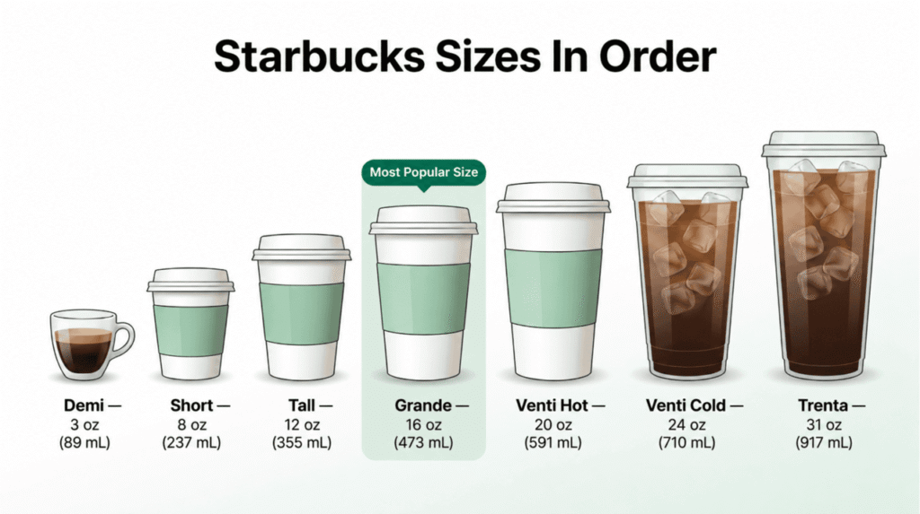 Starbucks Sizes